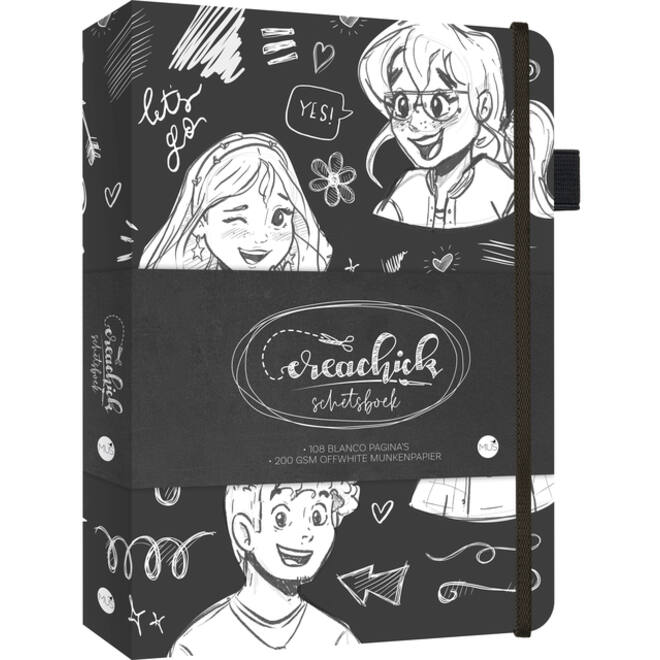 Schetsboek CreaChick Black