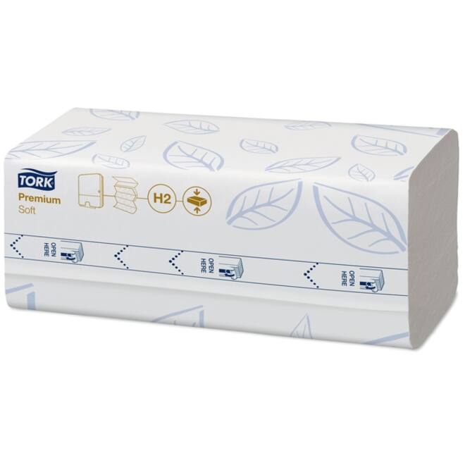 Handdoek Tork H2 Xpress compressed Premium multifold 2-laags 212x320mm 12x170 vel wit 100888