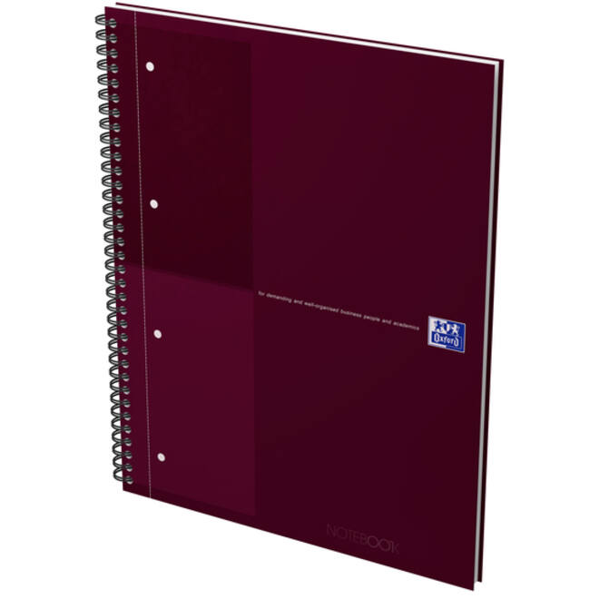 Spiraalblok Oxford International Notebook A4+ lijn rood