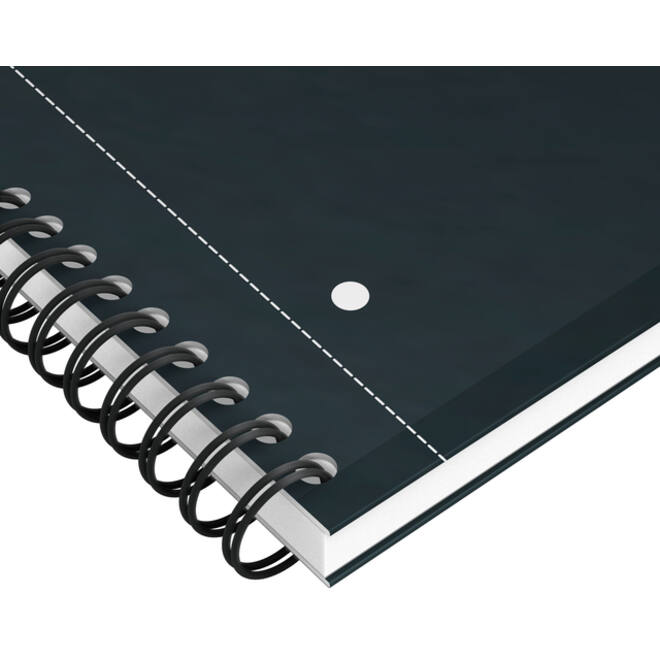 Spiraalblok Oxford International Notebook A4+ ruit 5X5mm zwart