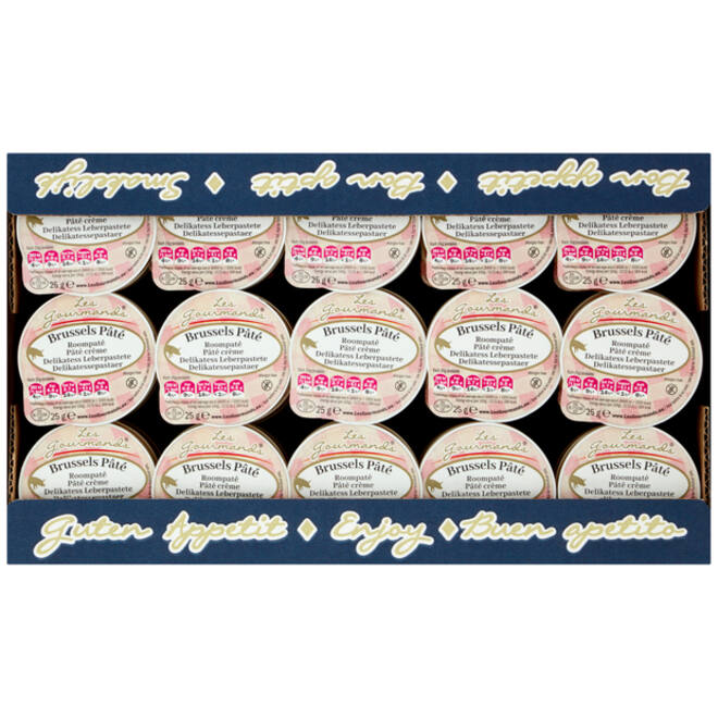 Roompaté Les Gourmands Brussels 45x25 gram cupjes