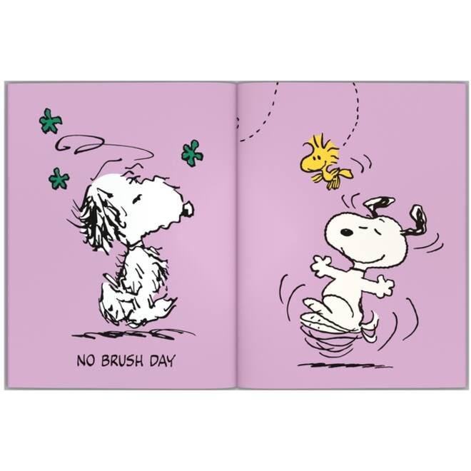 Schoolagenda 25-26 Lannoo Snoopy 1dag/1pagina met inserts lila