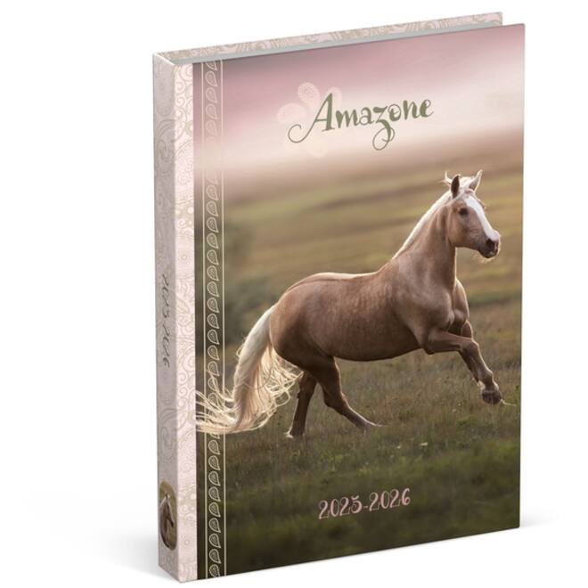 Schoolagenda 25-26 Lannoo Horses 1dag/1pagina roze
