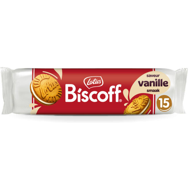 Koekjes Lotus Biscoff speculoos sandwich vanille 15 stuks