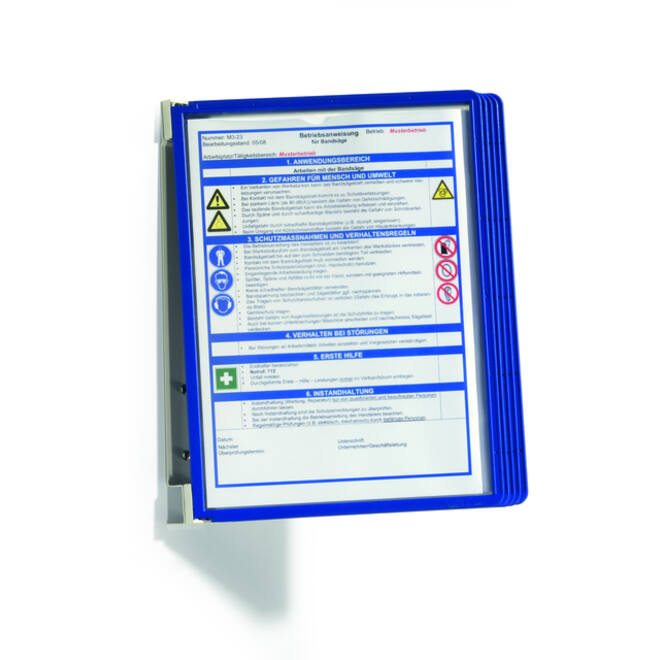 Wandelement Durable Vario Wall met 5-tassen blauw