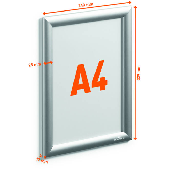 Kliklijst Durable A4 aluminium