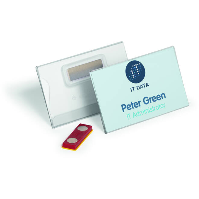 Badge Durable 8244 vlak met magneet 54x90mm place and hold 25 stuks