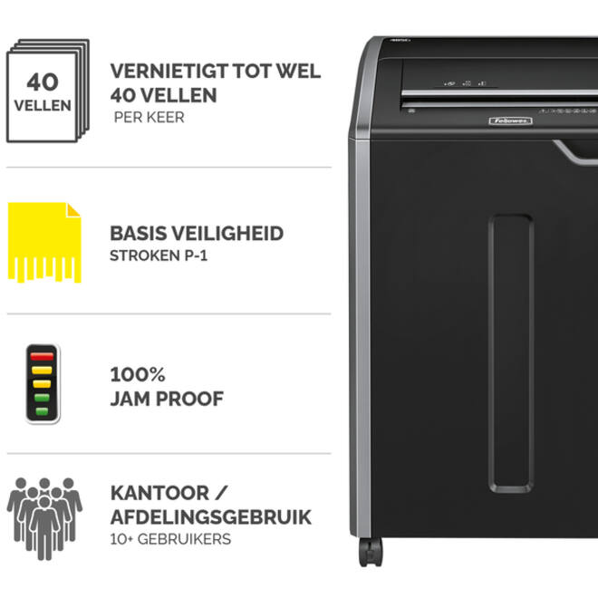 Papiervernietiger Fellowes Powershred 485I stroken 5,8mm
