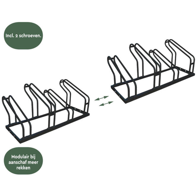 Fietsenrek BRASQ 4 fietsen BS400 zwart