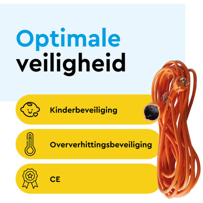 Verlengkabel BRASQ 30m oranje