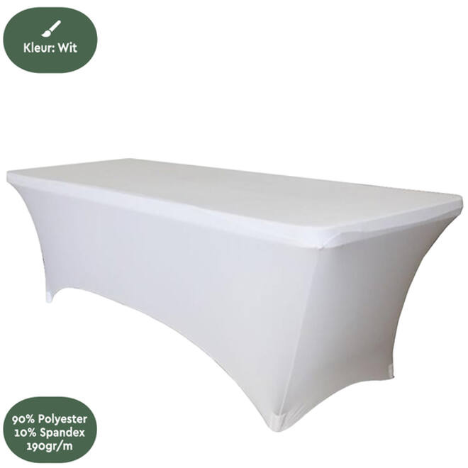 Tafelrok BRASQ 183x76x74cm wit
