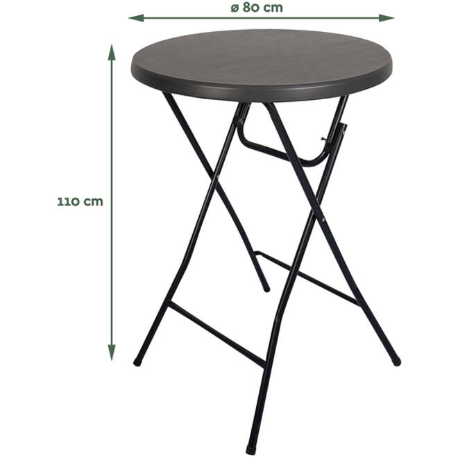 Statafel BRASQ 80cm BT100 zwart