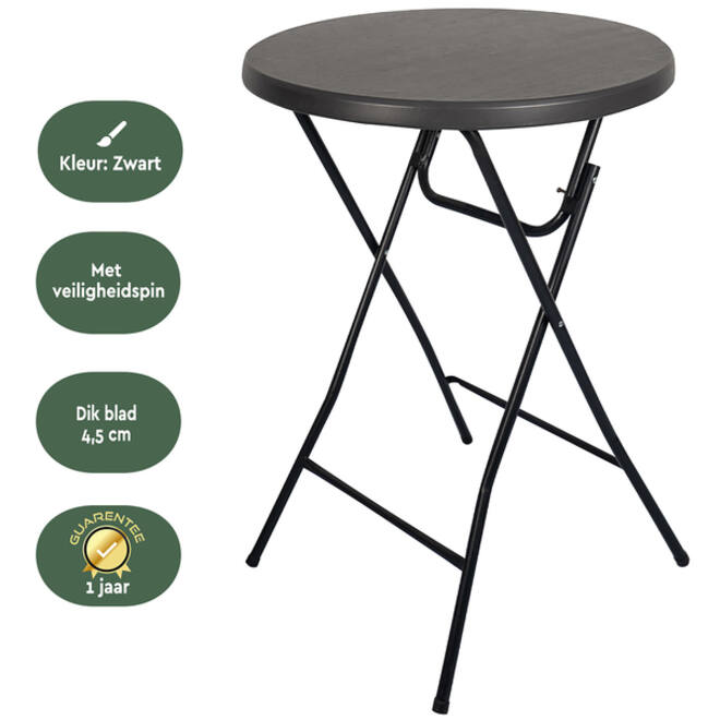 Statafel BRASQ 80cm BT100 zwart