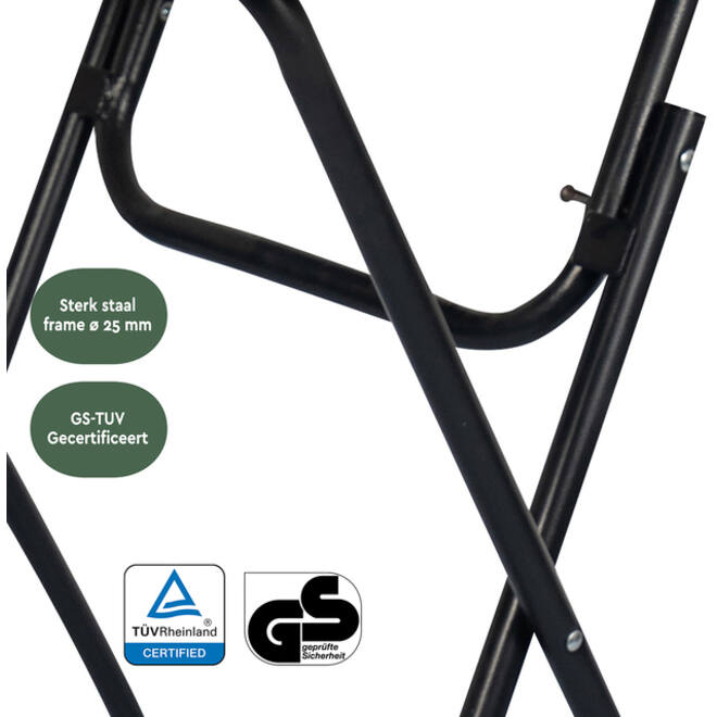 Statafel BRASQ 80cm BT100 zwart