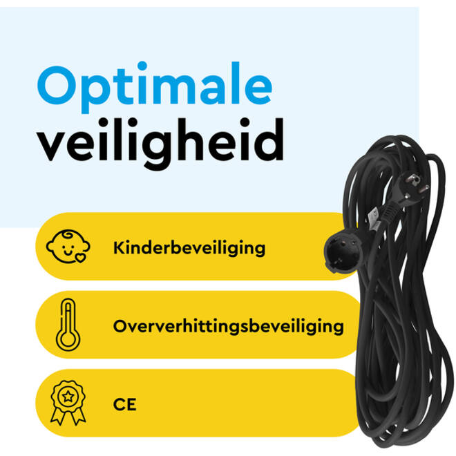 Verlengkabel BRASQ 30m zwart