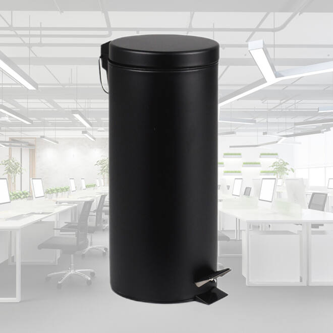 Pedaalemmer BRASQ 30 liter zwart