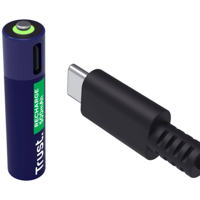 Batterij Trust USB-C oplaadbaar AAA 2 stuks