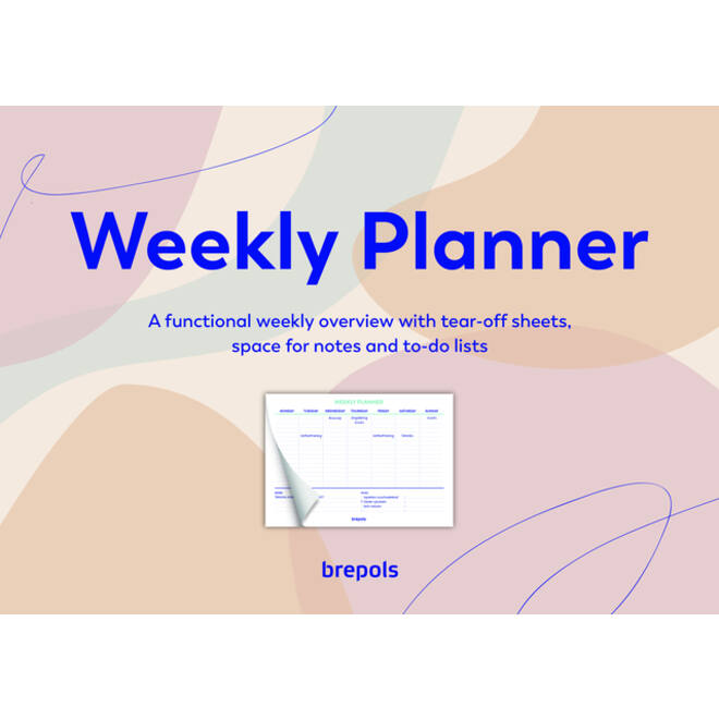 Planner Brepols Weekly A4 7dagen/1pagina horizontaal assorti