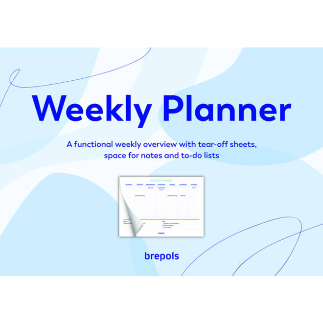 Planner Brepols Weekly A4 7dagen/1pagina horizontaal assorti