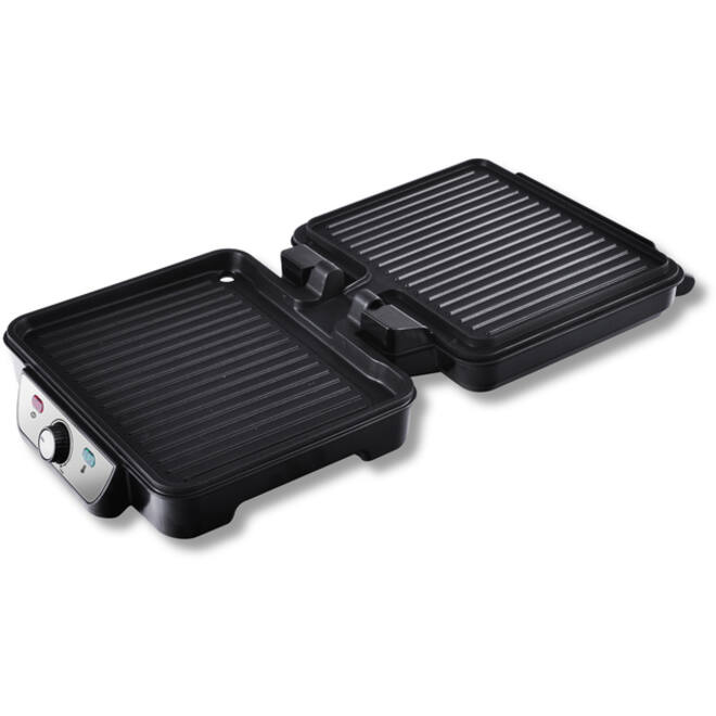 Contactgrill Inventum 1800 Watt zwart/RVS