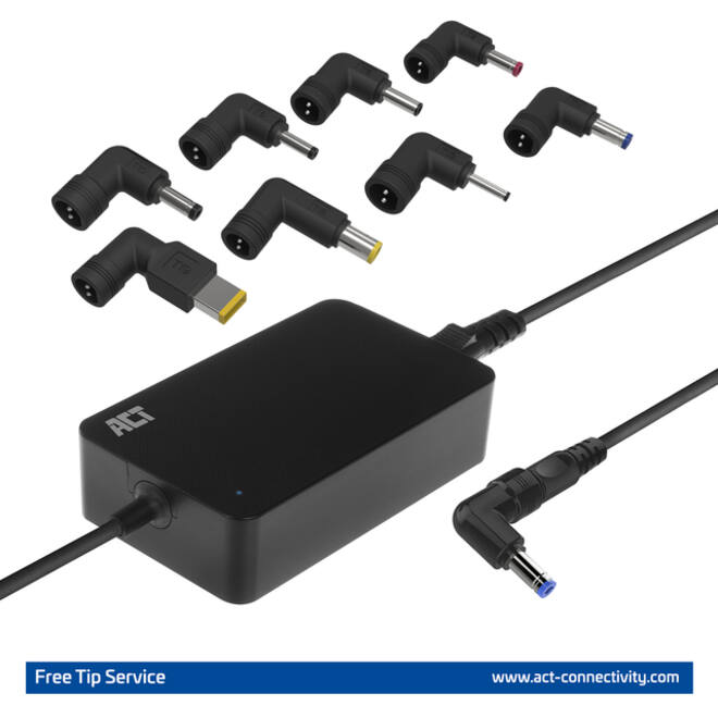 Laptop Oplader ACT Compact universeel 65W