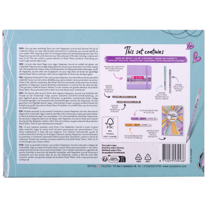 Happiness Journal Set Royal Talens 8-delig