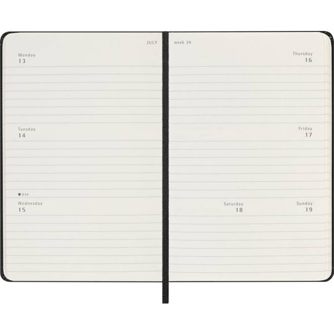 Agenda 2026 Moleskine 12M Planner Weekly 7dagen/2pagina's pocket hc black