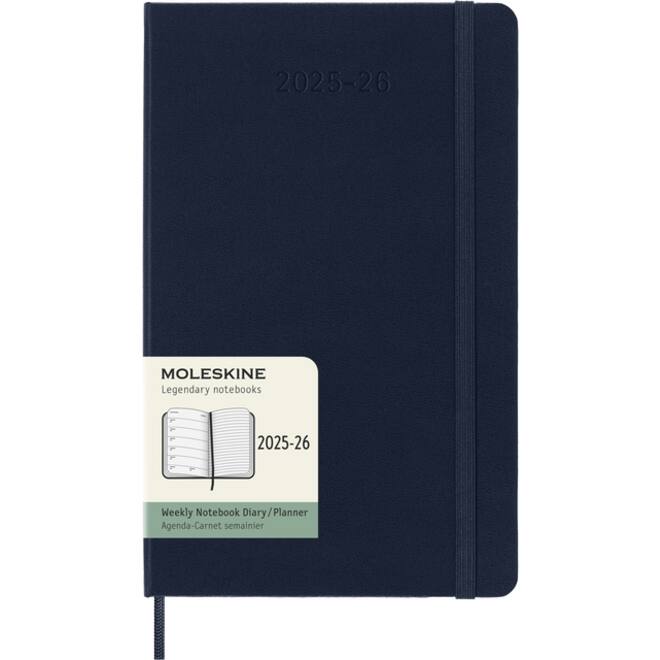 Agenda 2025/2026 Moleskine 18M Planner Weekly 7dagen/1pagina large hc sapphire blue