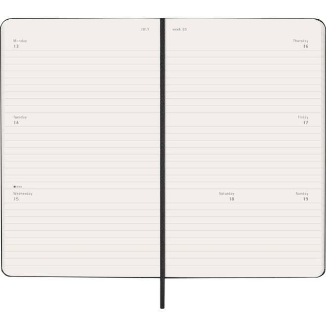 Agenda 2026 Moleskine 12M Planner Weekly 7dagen/2pagina's large hc black