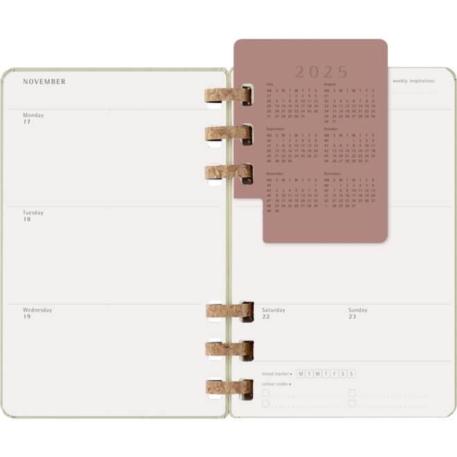 Agenda 2025/2026 Moleskine 12M Academic Weekly 7d/1p Myrtle large kiwi