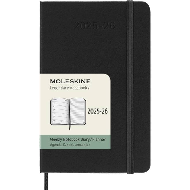 Agenda 2025/2026 Moleskine 18M Planner Weekly 7dagen/1pagina pocket hc black