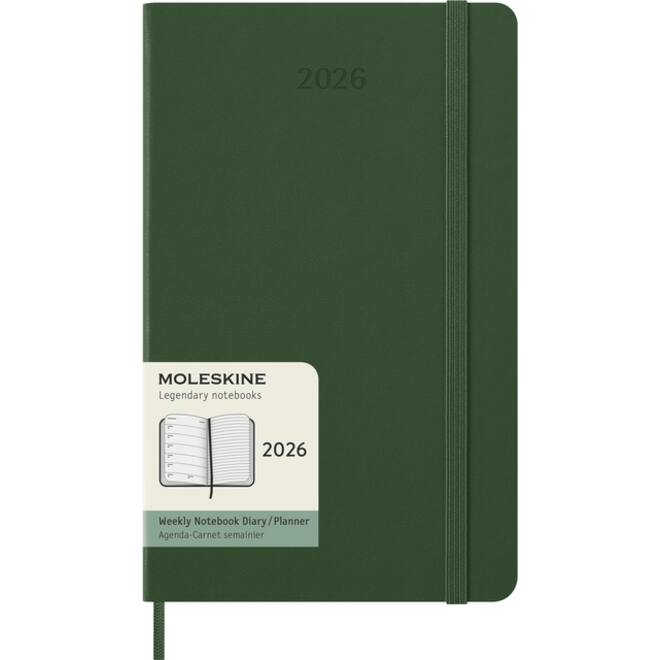 Agenda 2026 Moleskine 12M Planner Weekly 7dagen/1pagina large hc myrtle green
