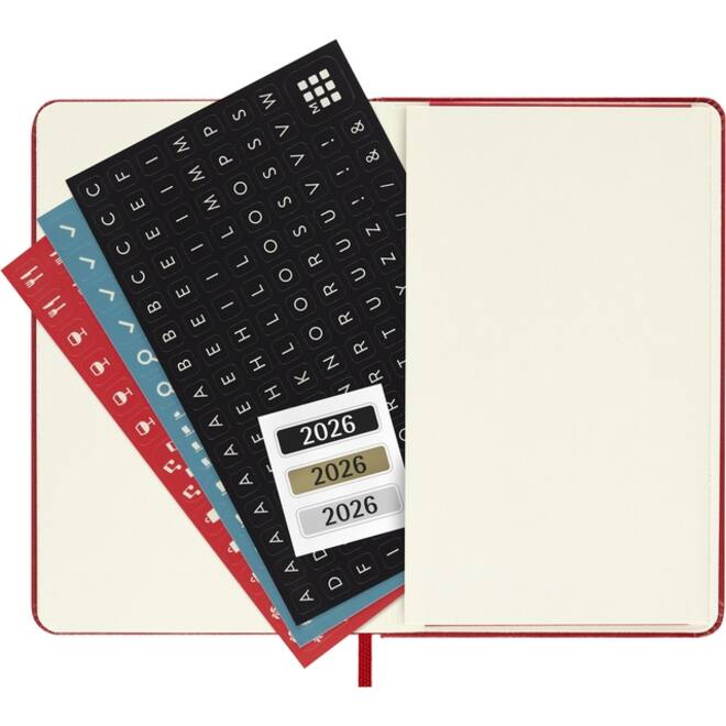 Agenda 2026 Moleskine 12M Planner Weekly 7dagen/1pagina pocket hc scarlet red