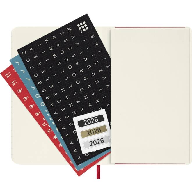 Agenda 2026 Moleskine 12M Planner Weekly 7dagen/1pagina pocket sc scarlet red