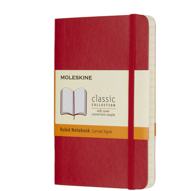 notitieboek A6 Moleskine SC rood