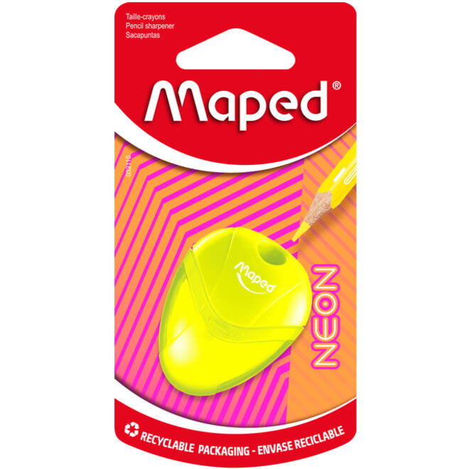 Puntenslijper Maped Neon Igloo 1-gaats assorti