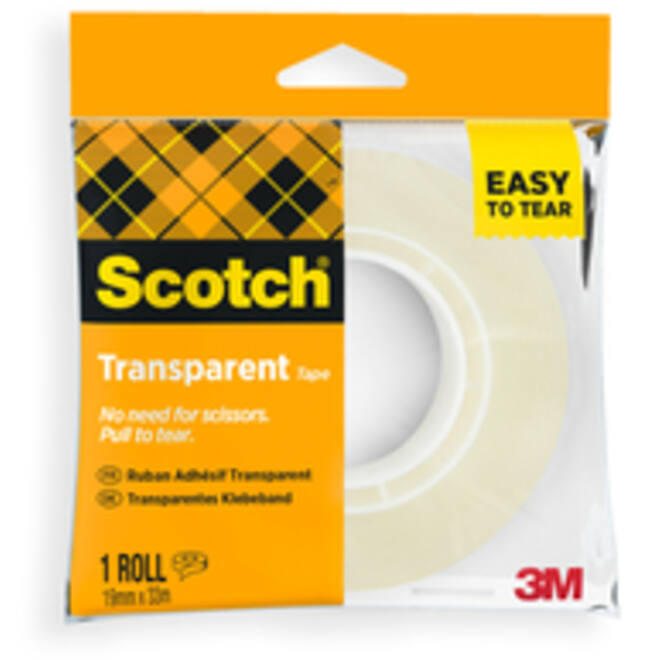 Plakband Scotch 508 19mmx33m transparant 1 rol