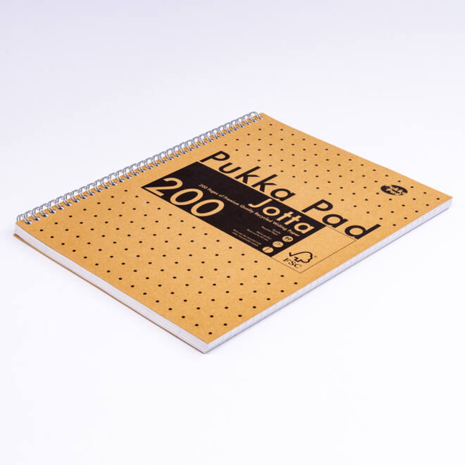 Collegeblok Pukka Pad Jotta A4 lijn 200 pagina's 80gr kraft