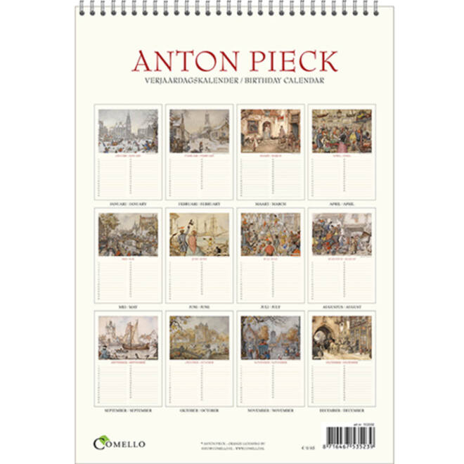 Verjaardagskalender Anton Pieck Zicht op haven A4