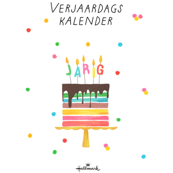 Verjaardagskalender kort Pretty Cute 21x30cm