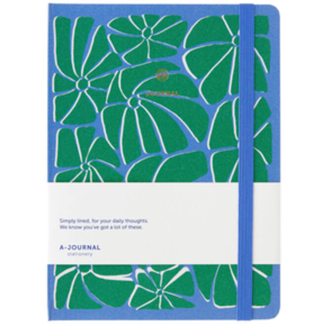 Notitieboek A5 blauw/groen A Journal lijn