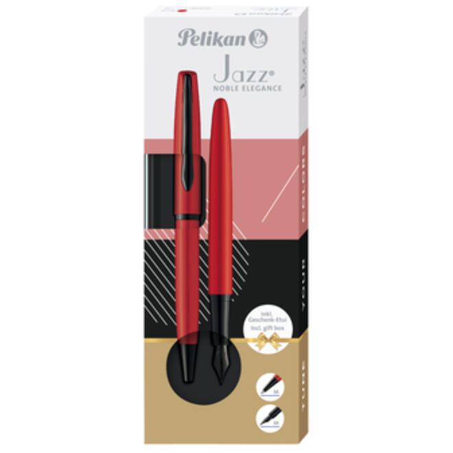 Schrijfset Pelikan Jazz Noble Elegance K36+P36 medium red