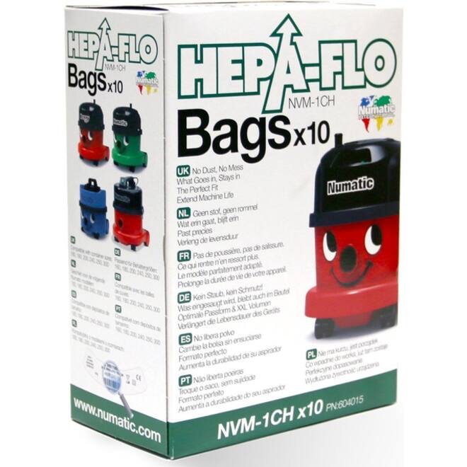 Stofzuigerzak Numatic Hepa Flo NVM-1CH microvezel Original 10 stuks
