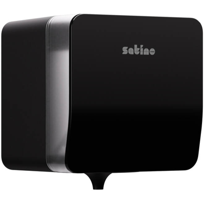 Poetspapierdispenser Satino CF1 Hyginity Plus medium zwart 333417