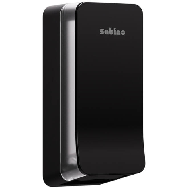 Toiletpapierdispenser Satino BT1 Hyginity gevouwen zwart 333425