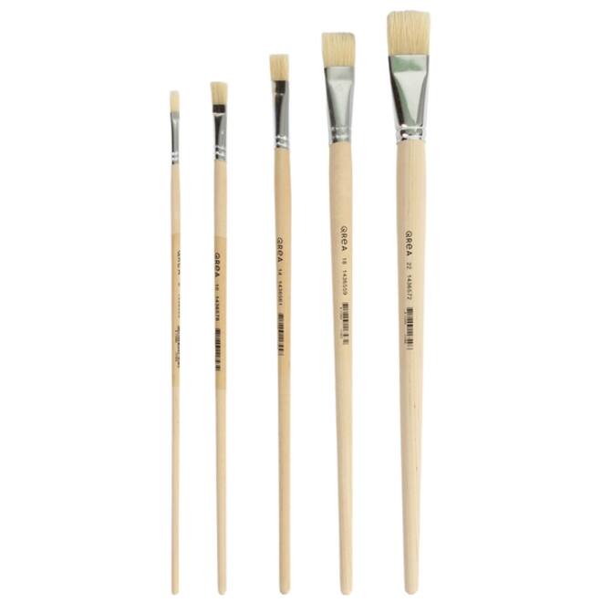 Kwast Qrea varkenshaar set à 5 breedtes