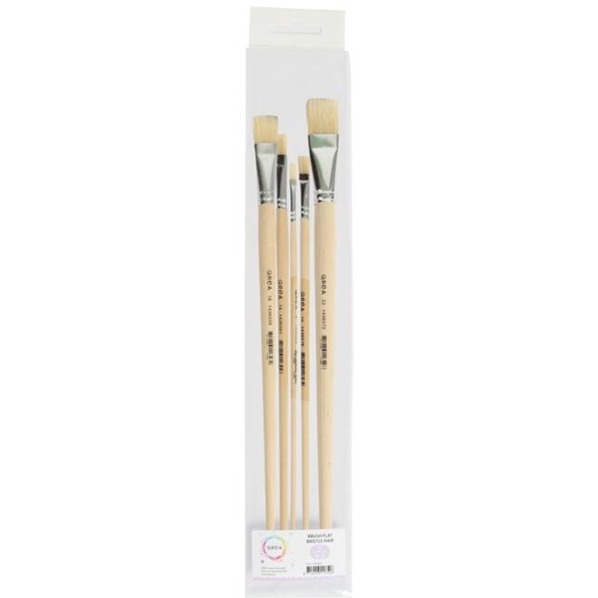 Kwast Qrea varkenshaar set à 5 breedtes