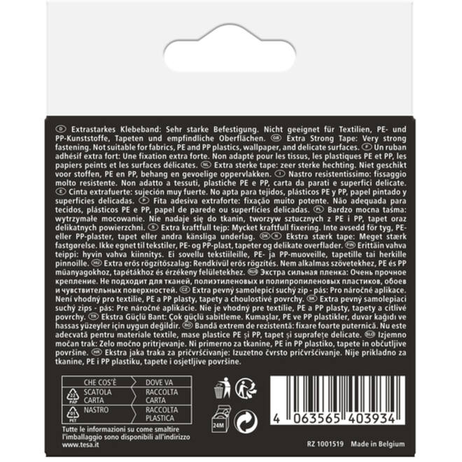 Klittenband tesa Ultra Power Lock Tape 100cmx25mm zwart
