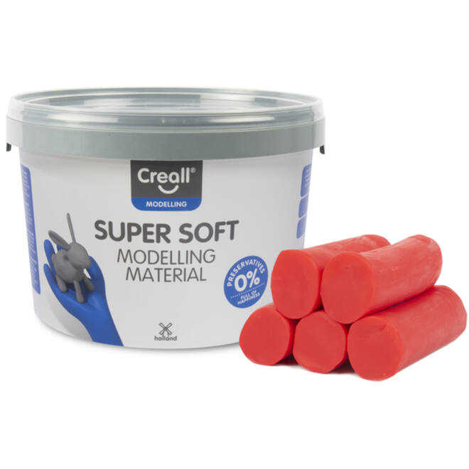 Klei Creall supersoft rood 1750gram
