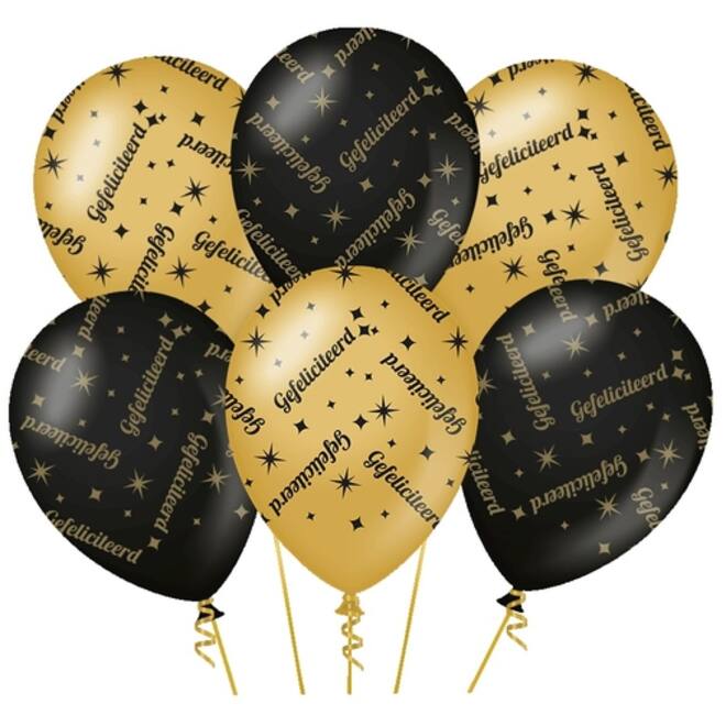 Classy party balloons Gefeliciteerd